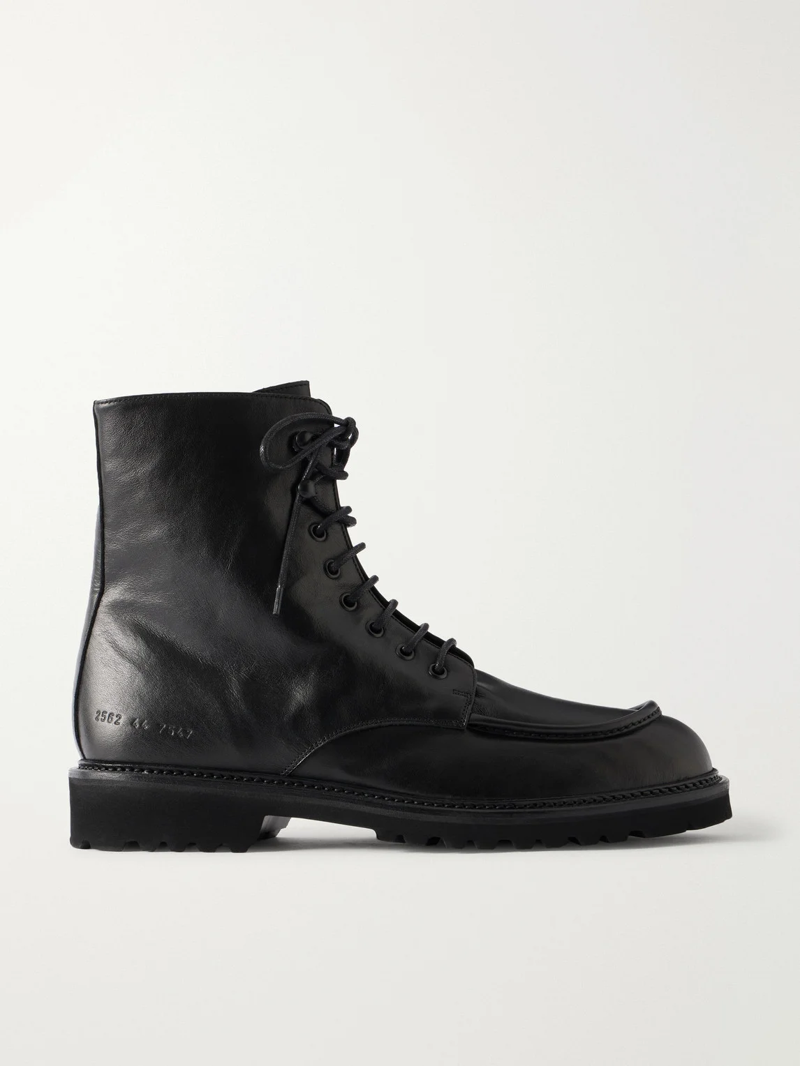 Leather Lace-Up Boots - 1