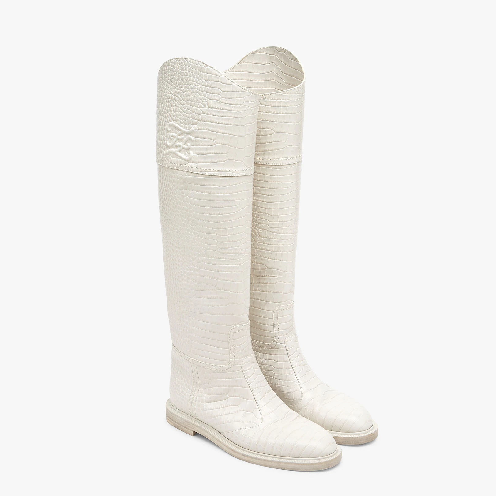 White leather boots - 4