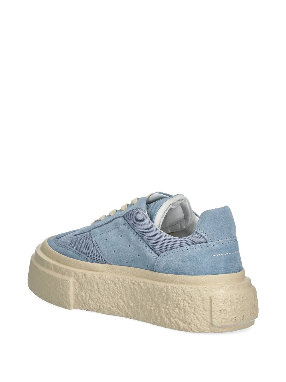 mesh-panel suede sneakers - 3