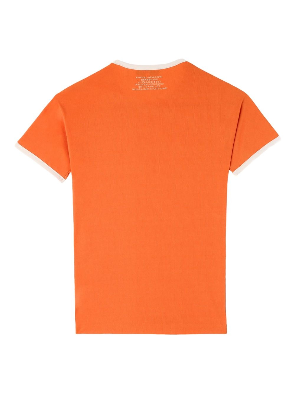 contrasting-trim T-shirt - 3