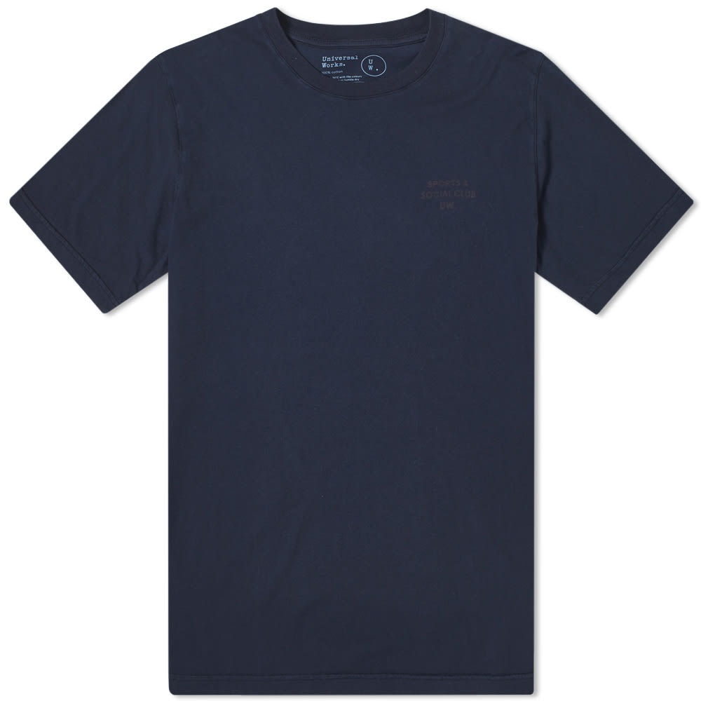 Universal Works Club Print Tee - 1