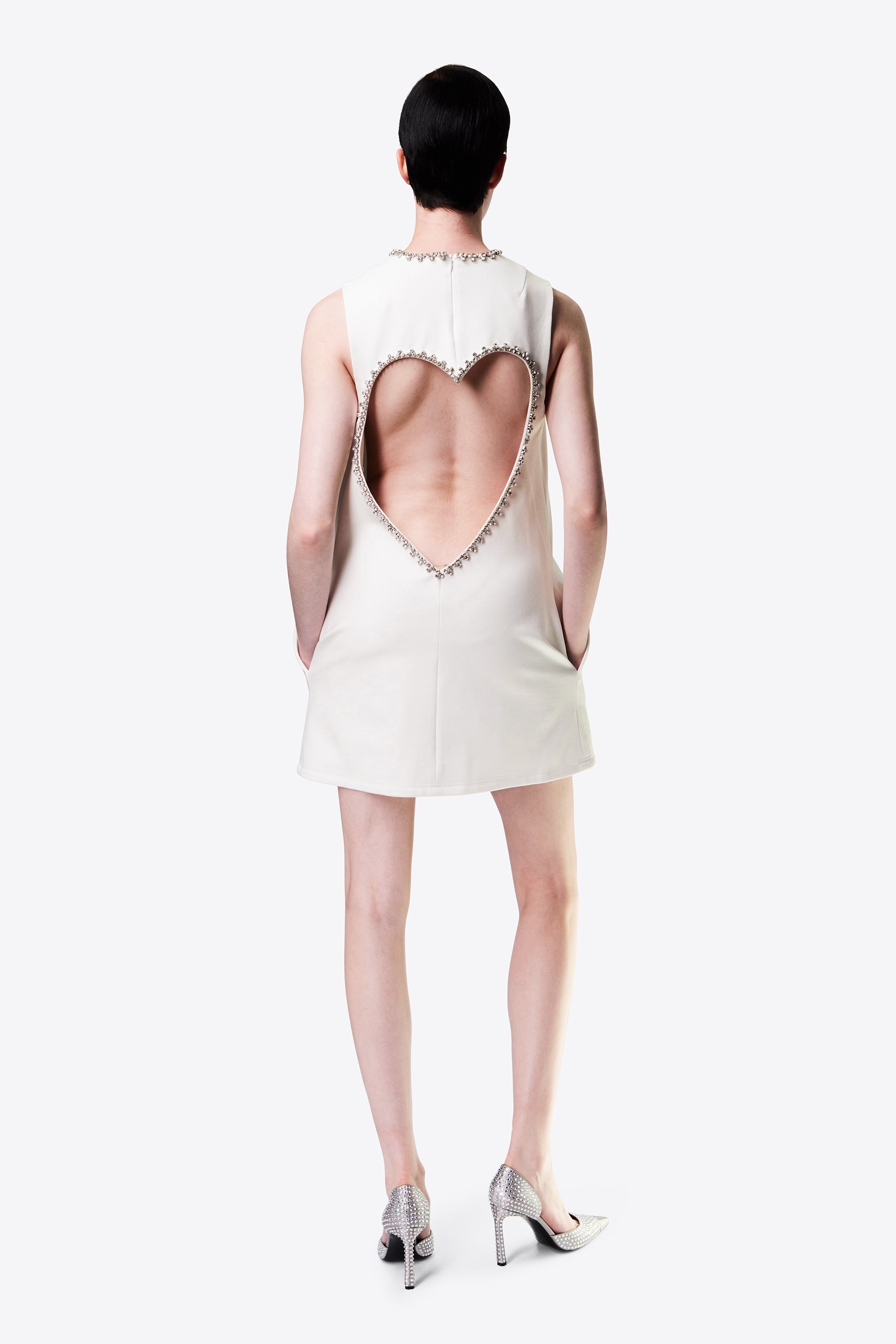 CRYSTAL HEART BACK DRESS - 5