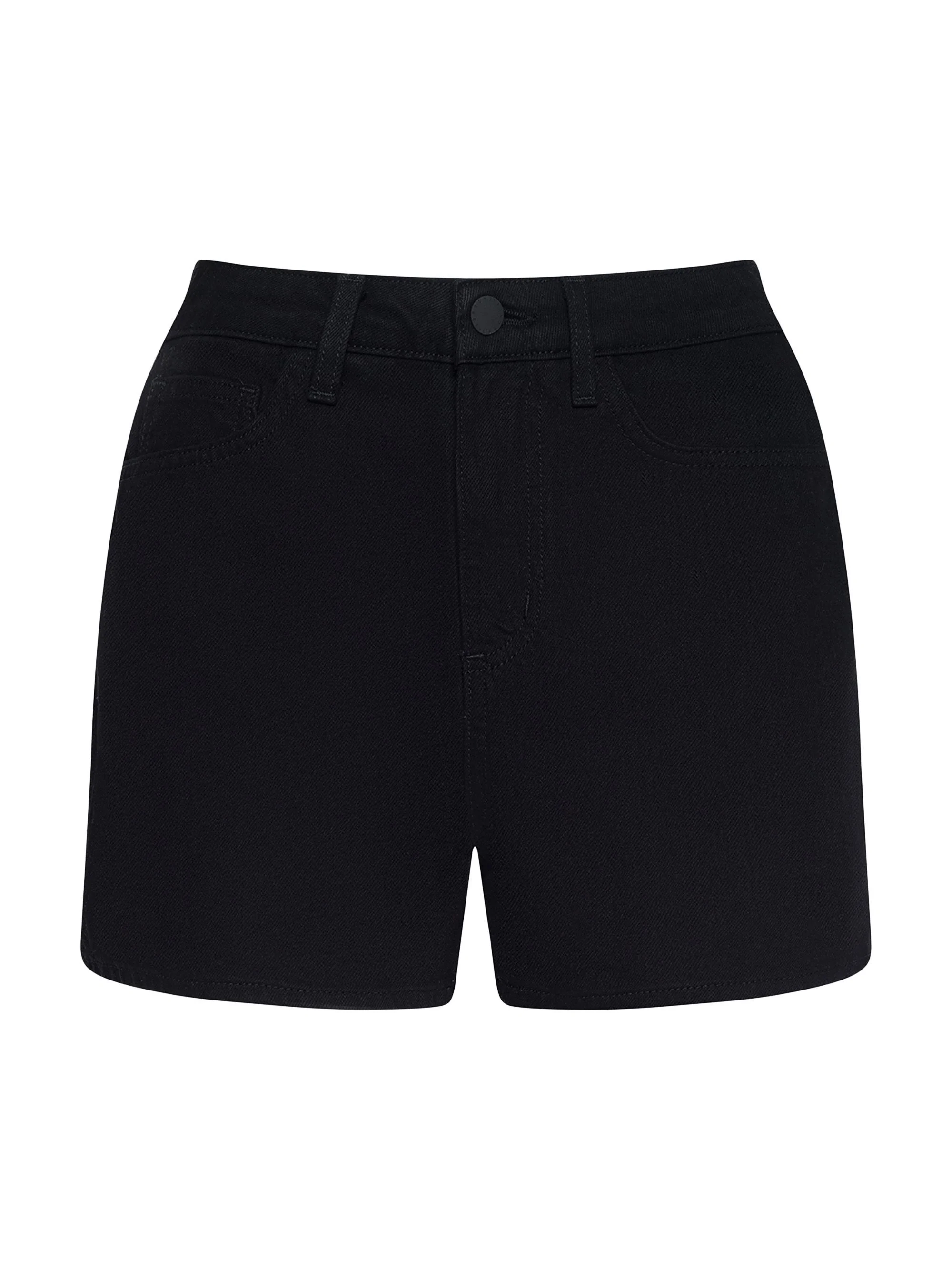 Women's Lissania Ultra High-Rise Denim Shorts - Noir - 1