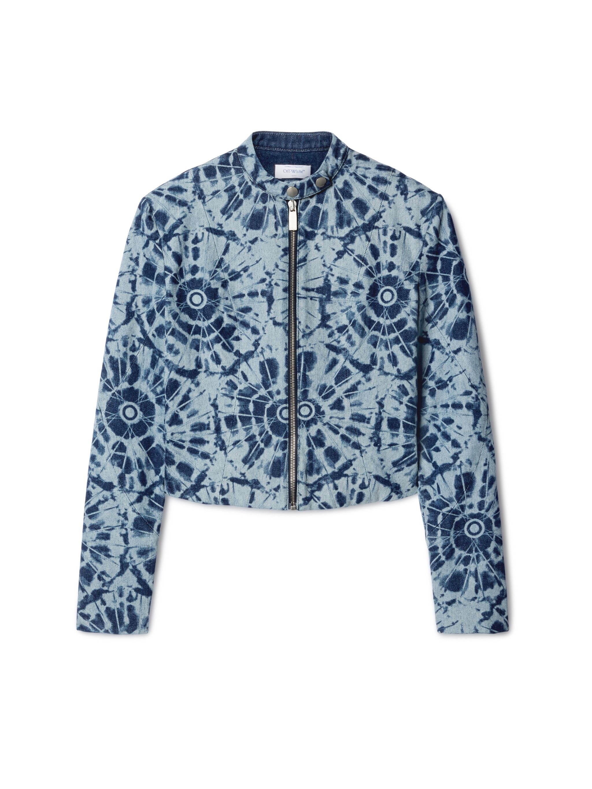 Shib Wheel Zip Jacket White A Cobalt Blu - 1