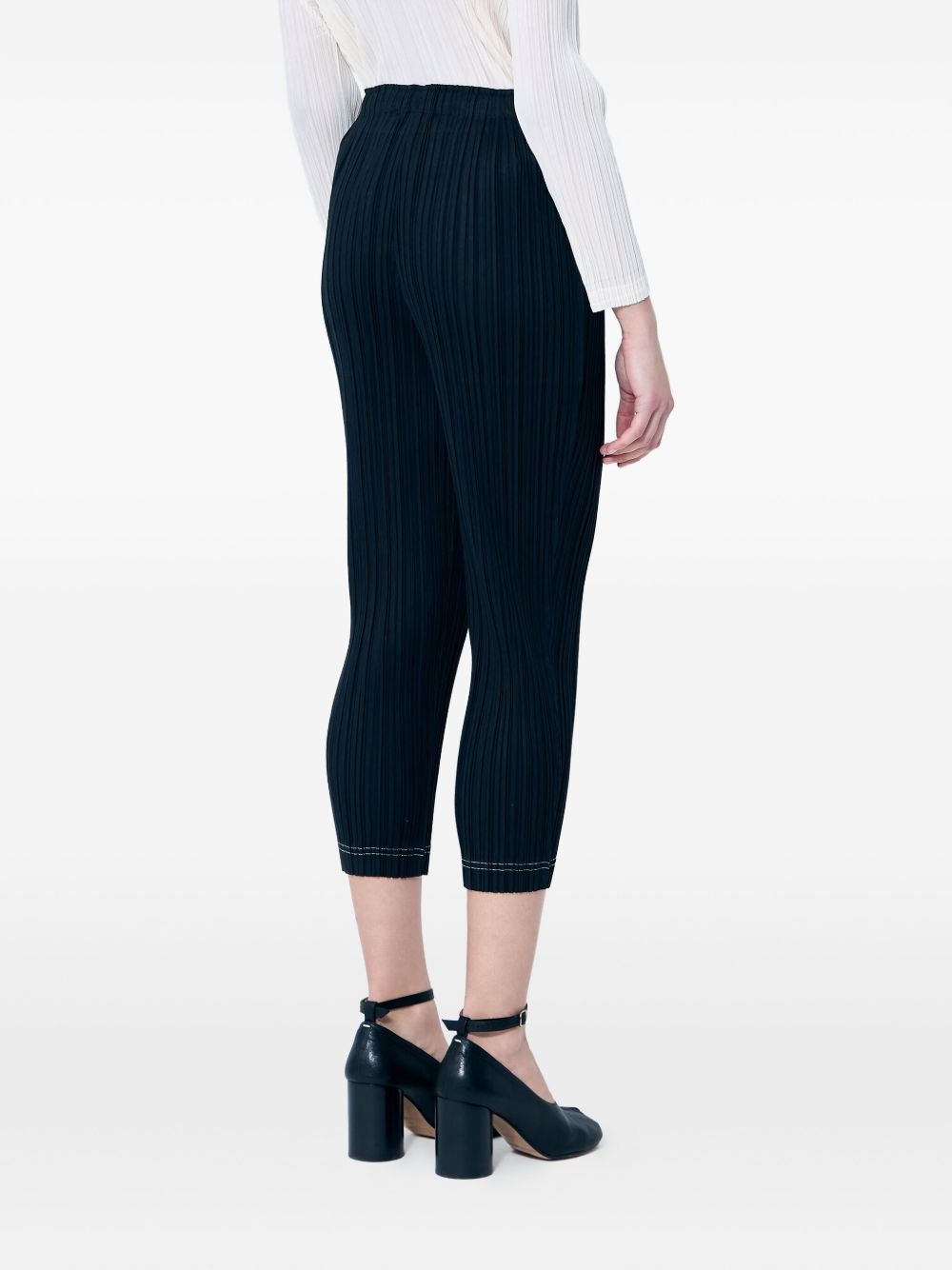 pleated cropped trousers - 4