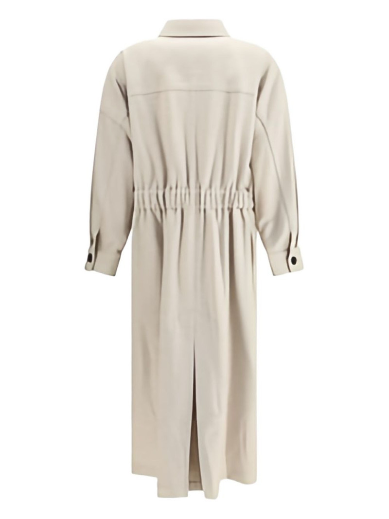 Brunello Cucinelli belted flap-pocket coat outlook