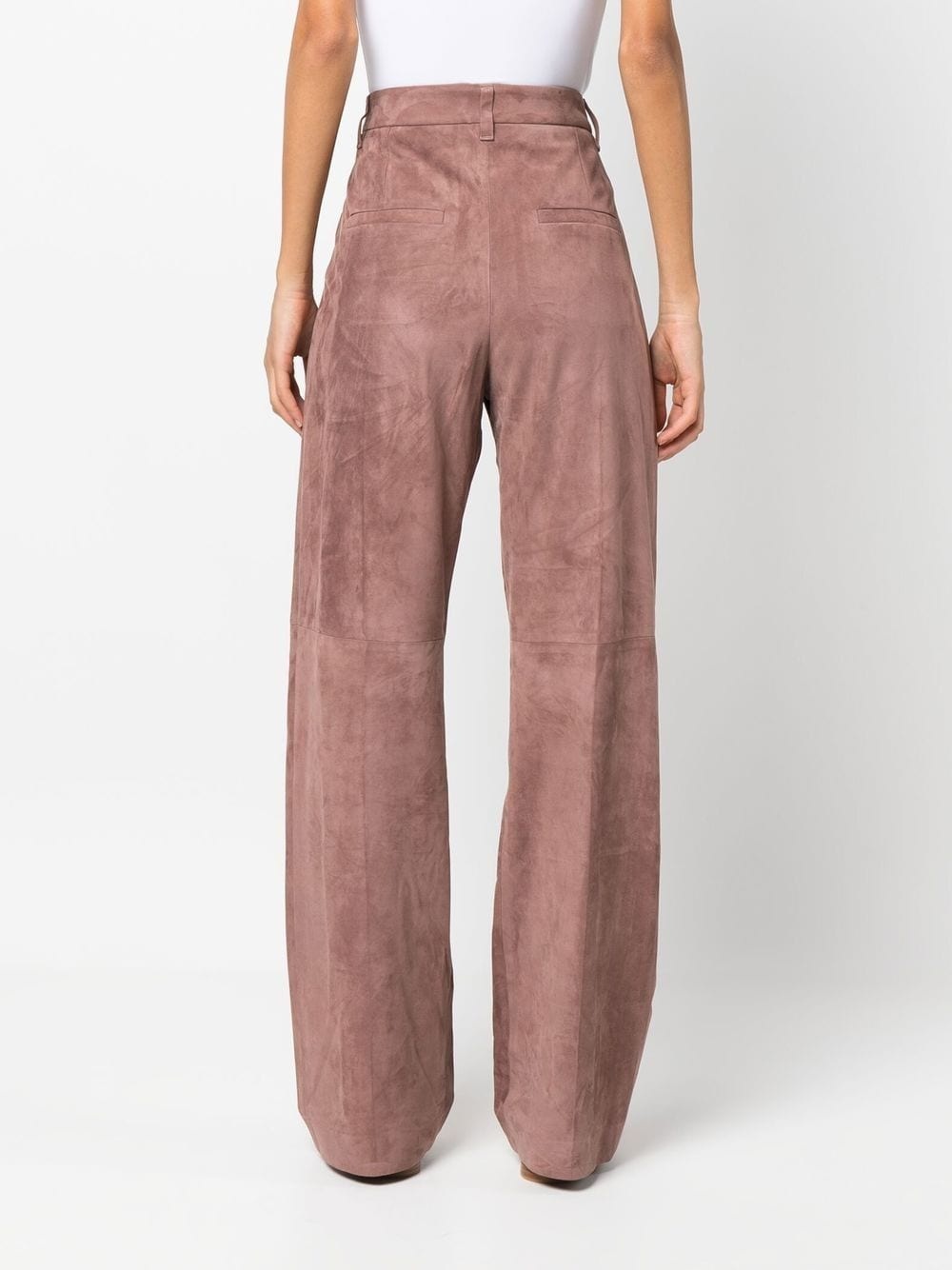 loose leather trousers - 4