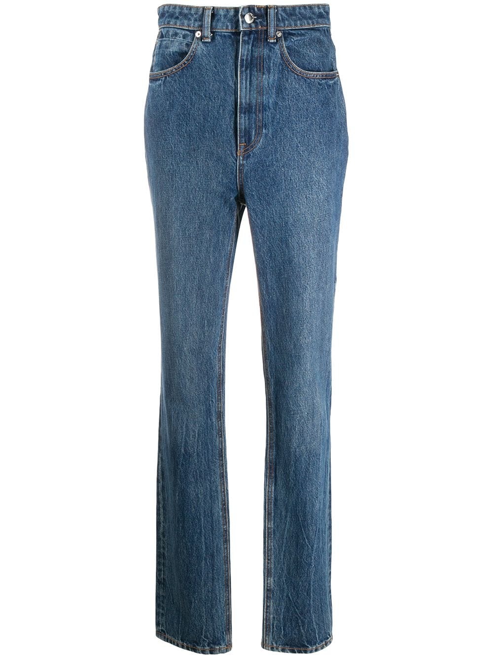 high-waisted slim fit jeans - 1