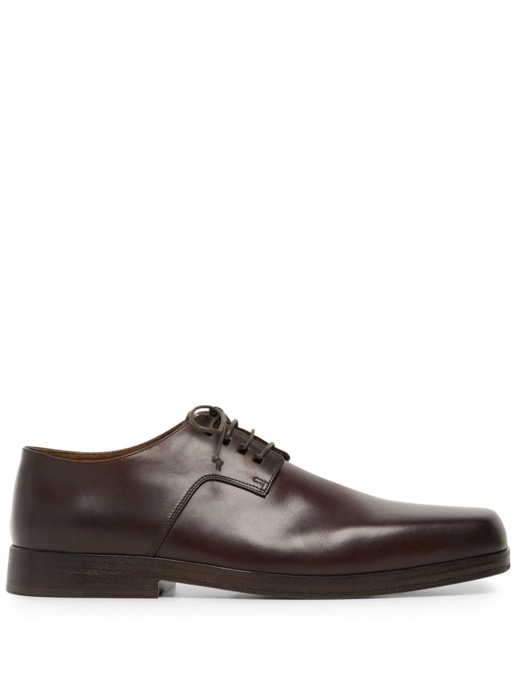 square-toe leather derby shoes - 1