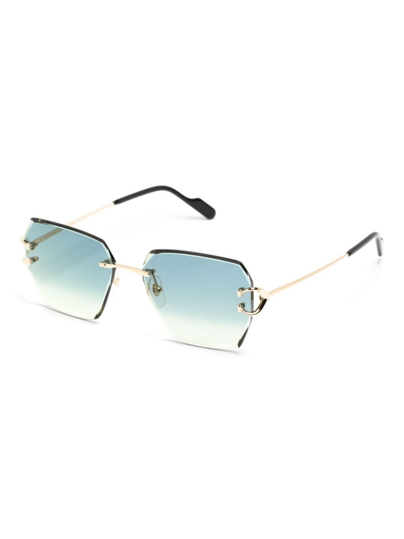 Cartier Signature C de Cartier geometric-frame sunglasses outlook