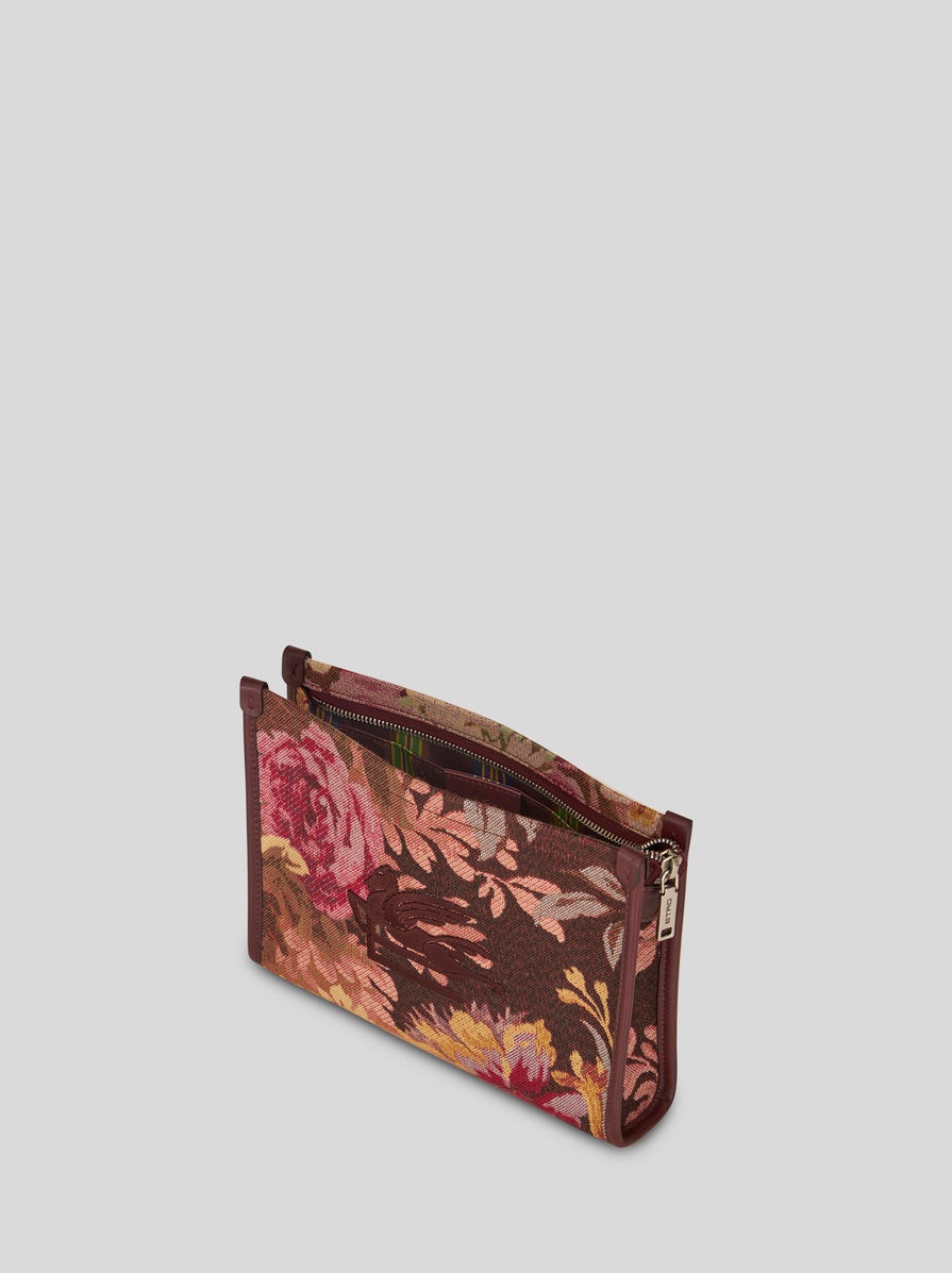 LARGE FLORAL POUCH - 4