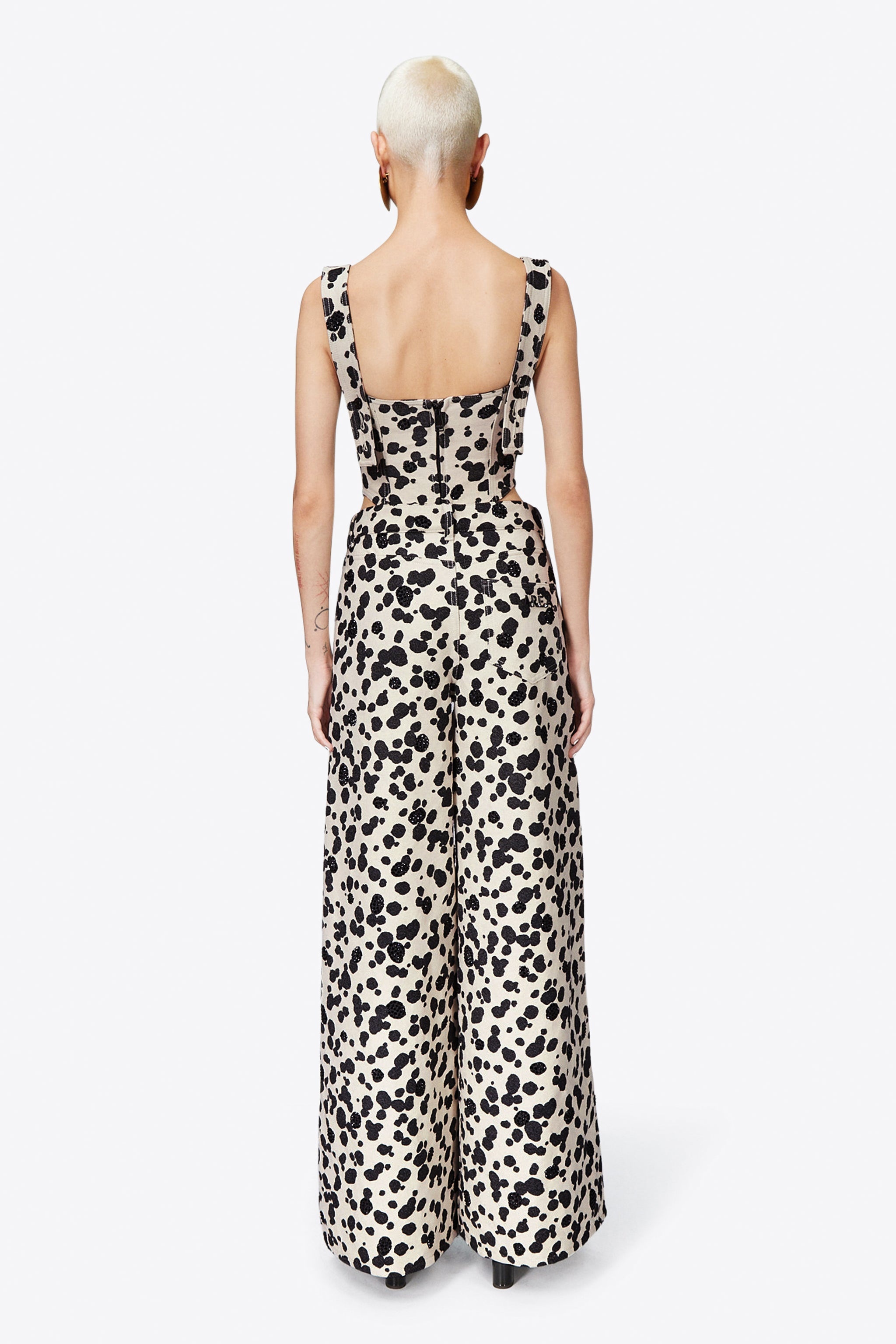 DALMATIAN DENIM WIDE LEG JEAN - 5