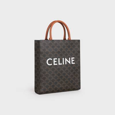 CELINE Small Cabas vertical in Triomphe Canvas and calfskin outlook