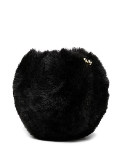 Moschino fluffy-textured clutch bag outlook