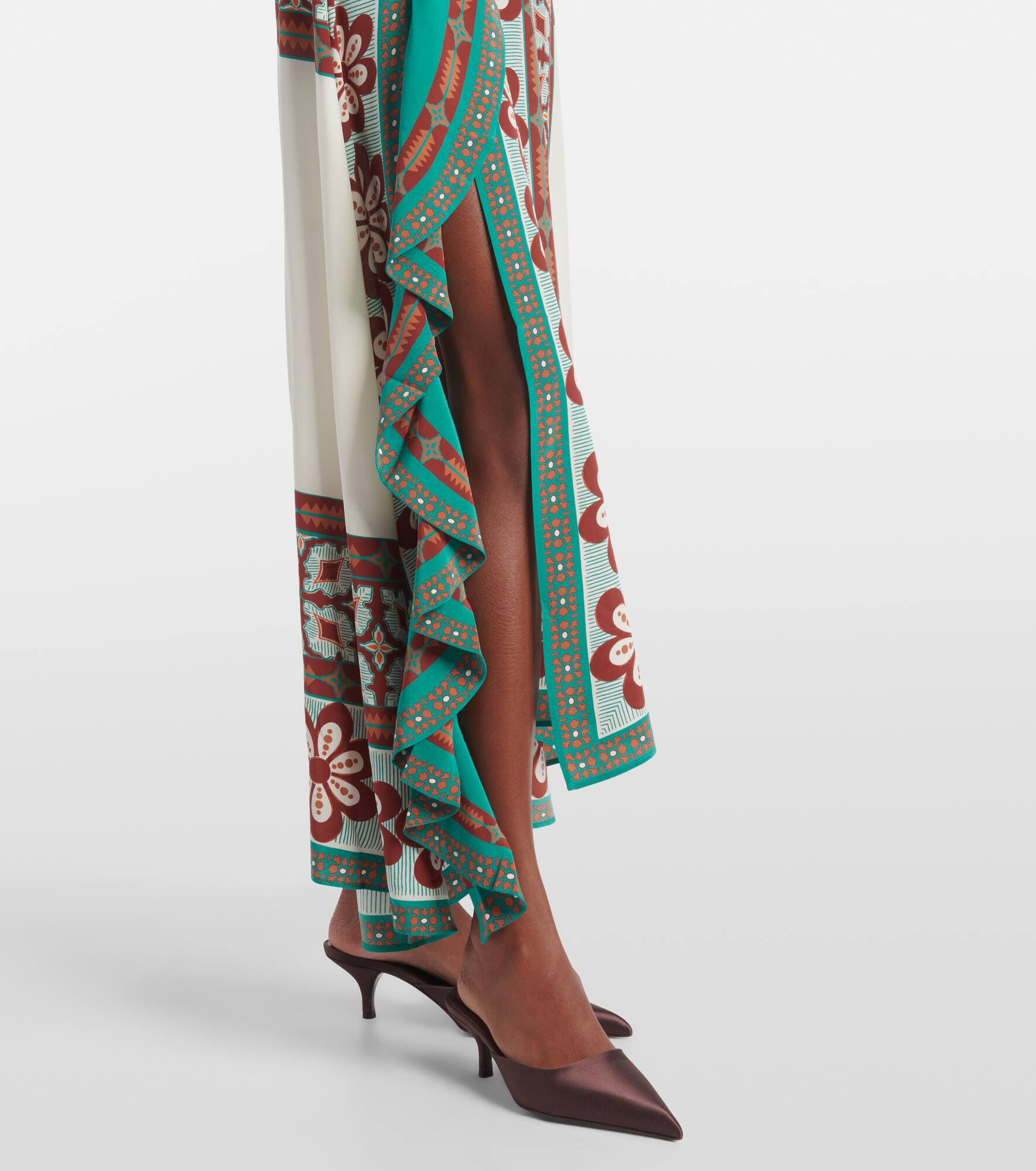 Turn Around silk crêpe de chine maxi dress - 5