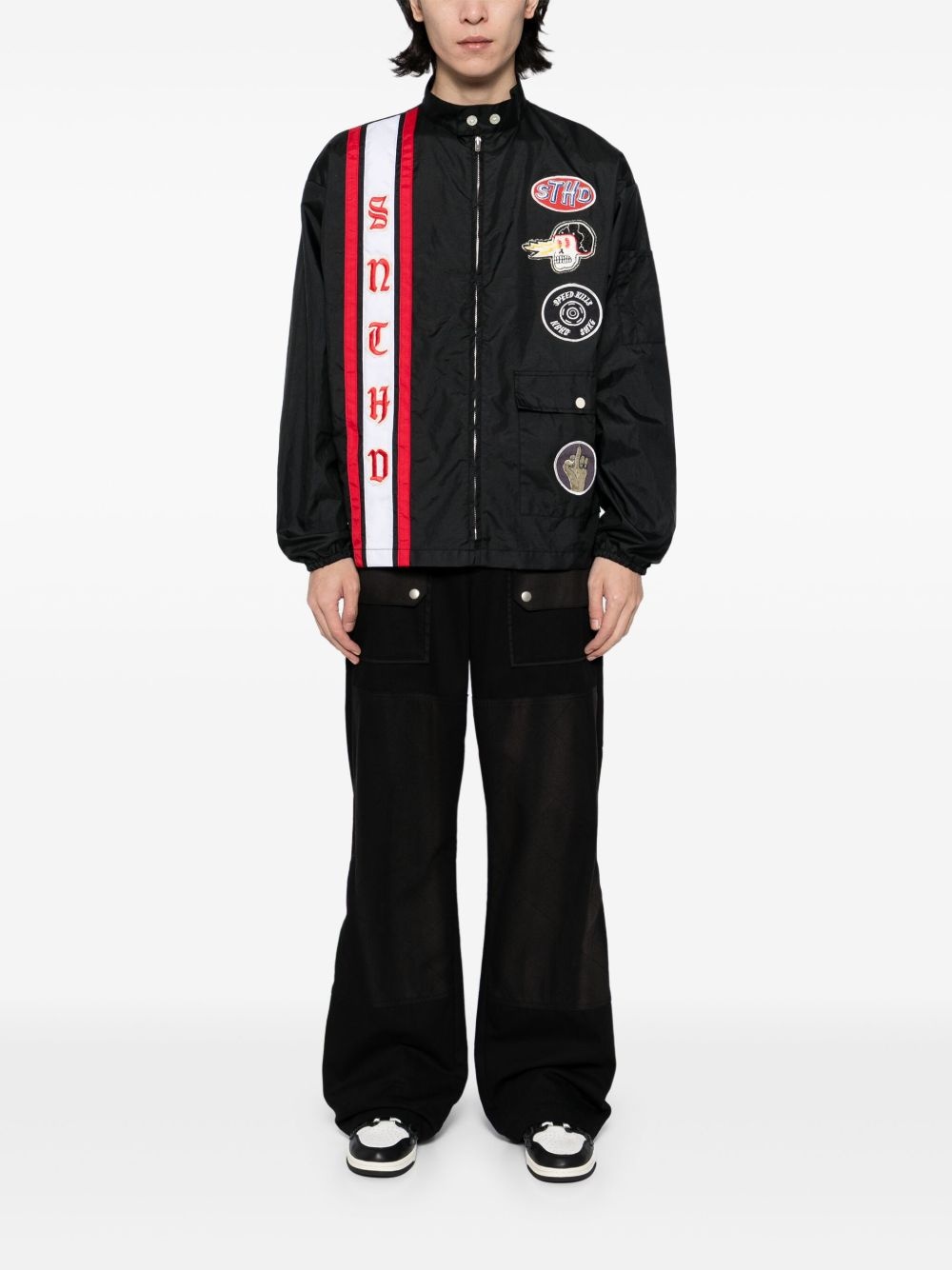 badges zip-up jacket - 2