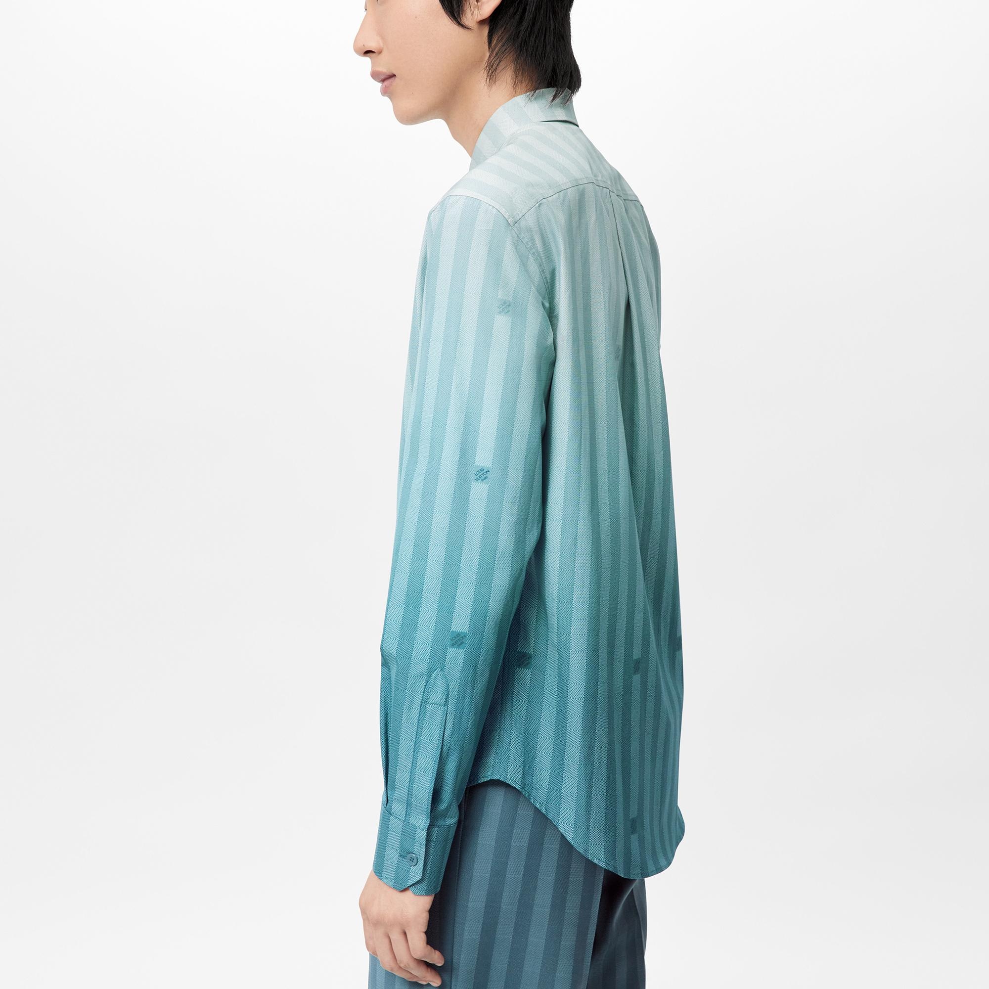 Damier Striped Long Sleeve Shirt - 4