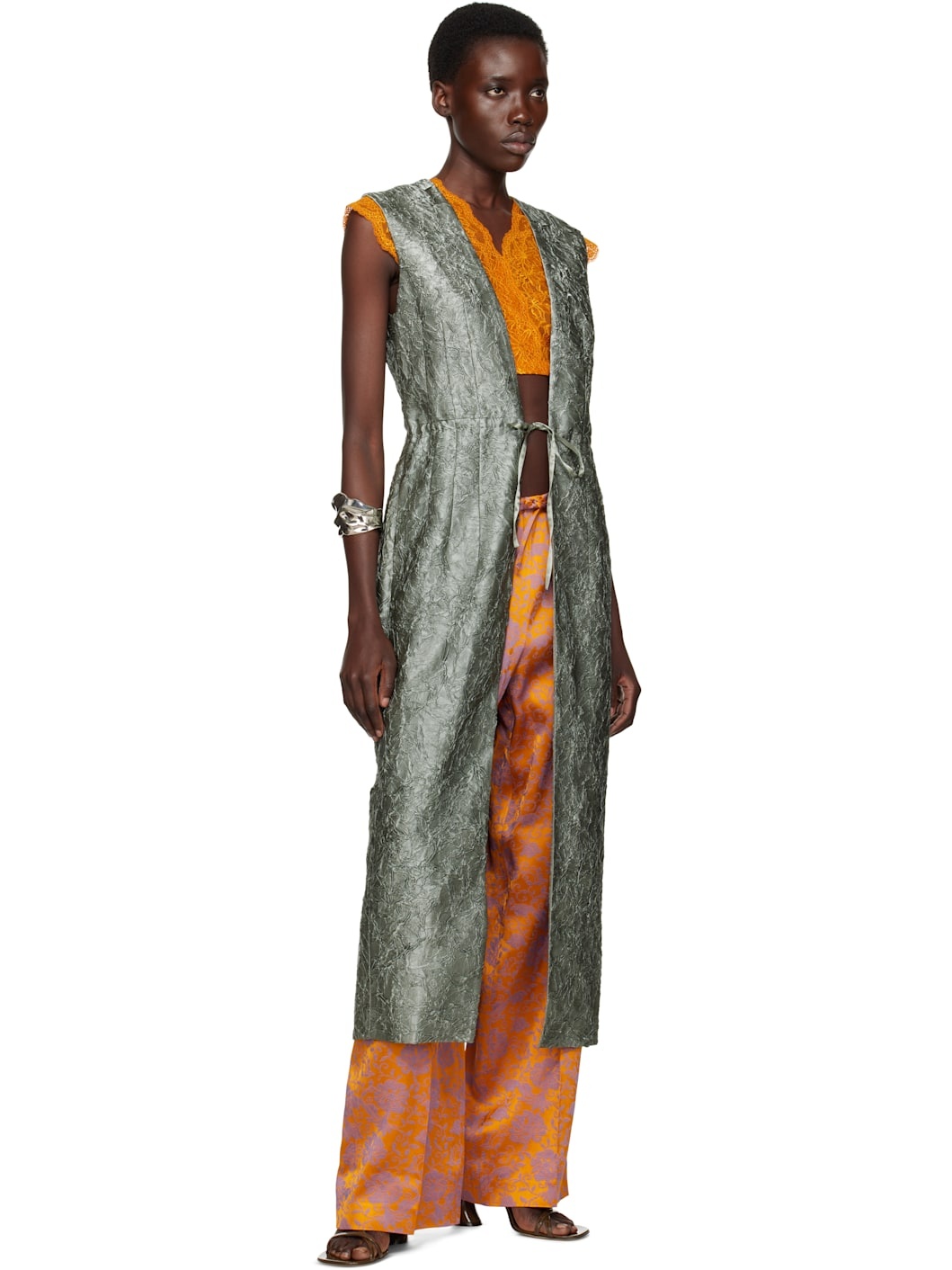 Green Sleeveless Coat - 4