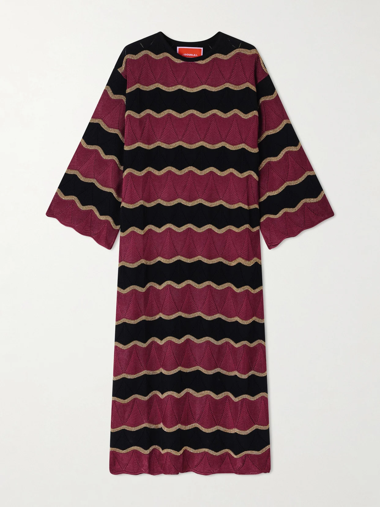 Striped Cotton-blend Midi Dress - 1