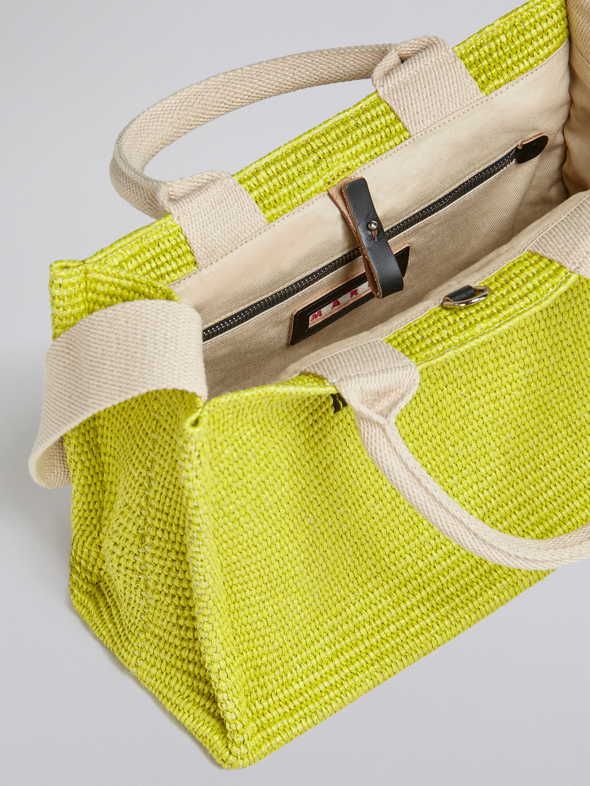 SMALL YELLOW RAFFIA TOTE BAG - 4
