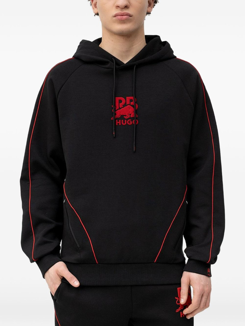 HUGO x RB Dofrentis drawstring piped hoodie outlook