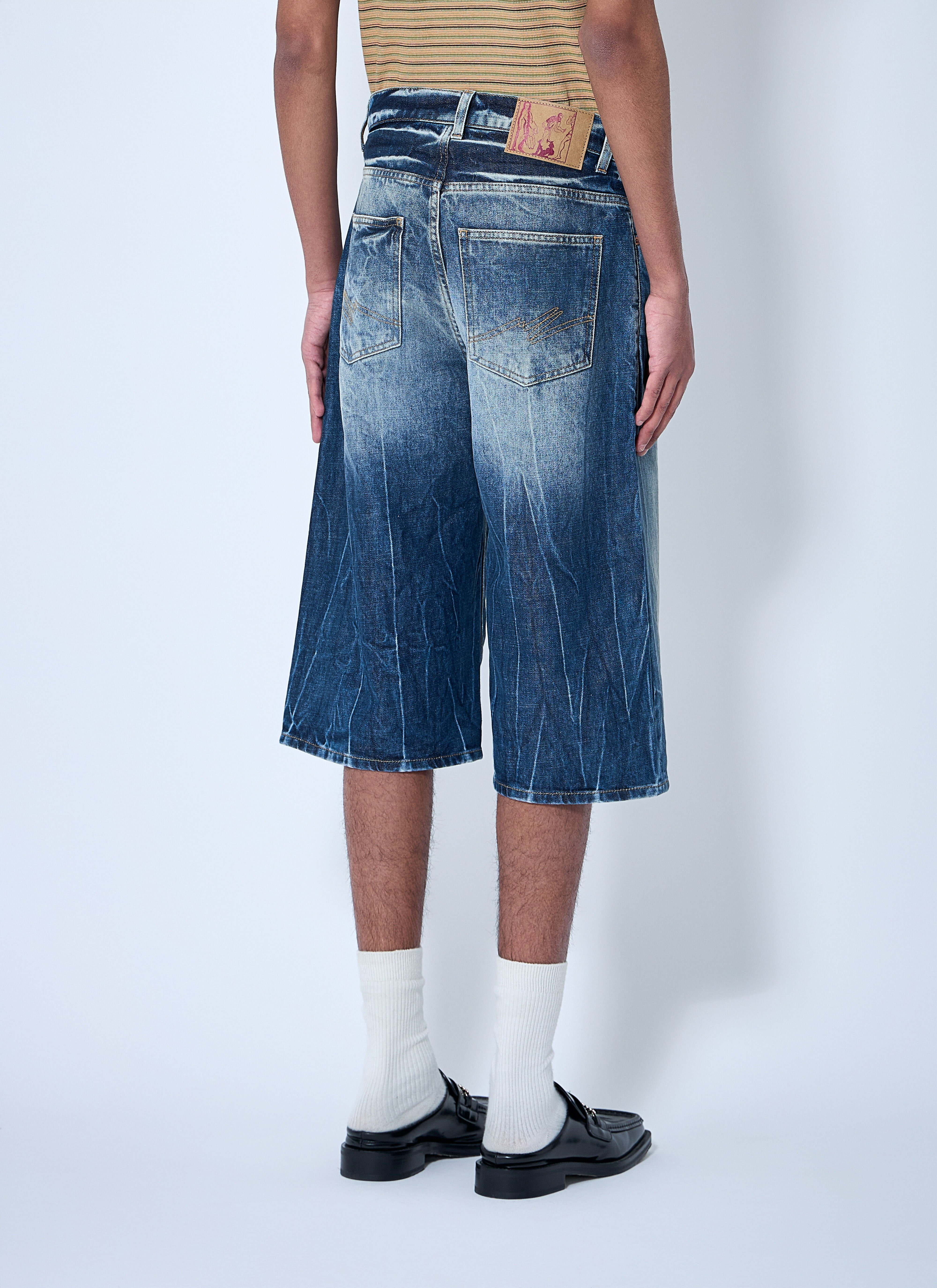 Zip-Up Jean Shorts - 4