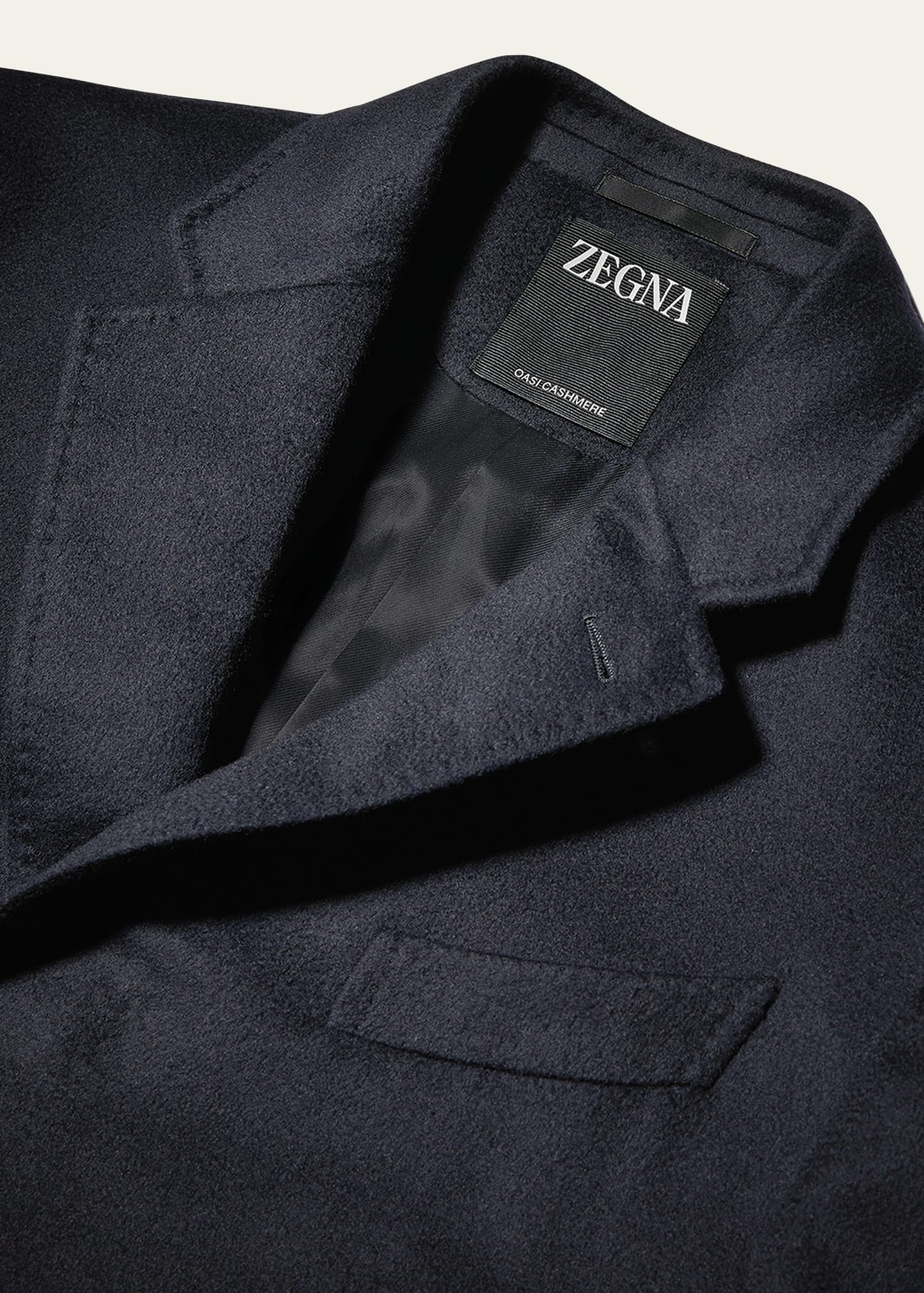Men's Solid Cashmere Topcoat - 5