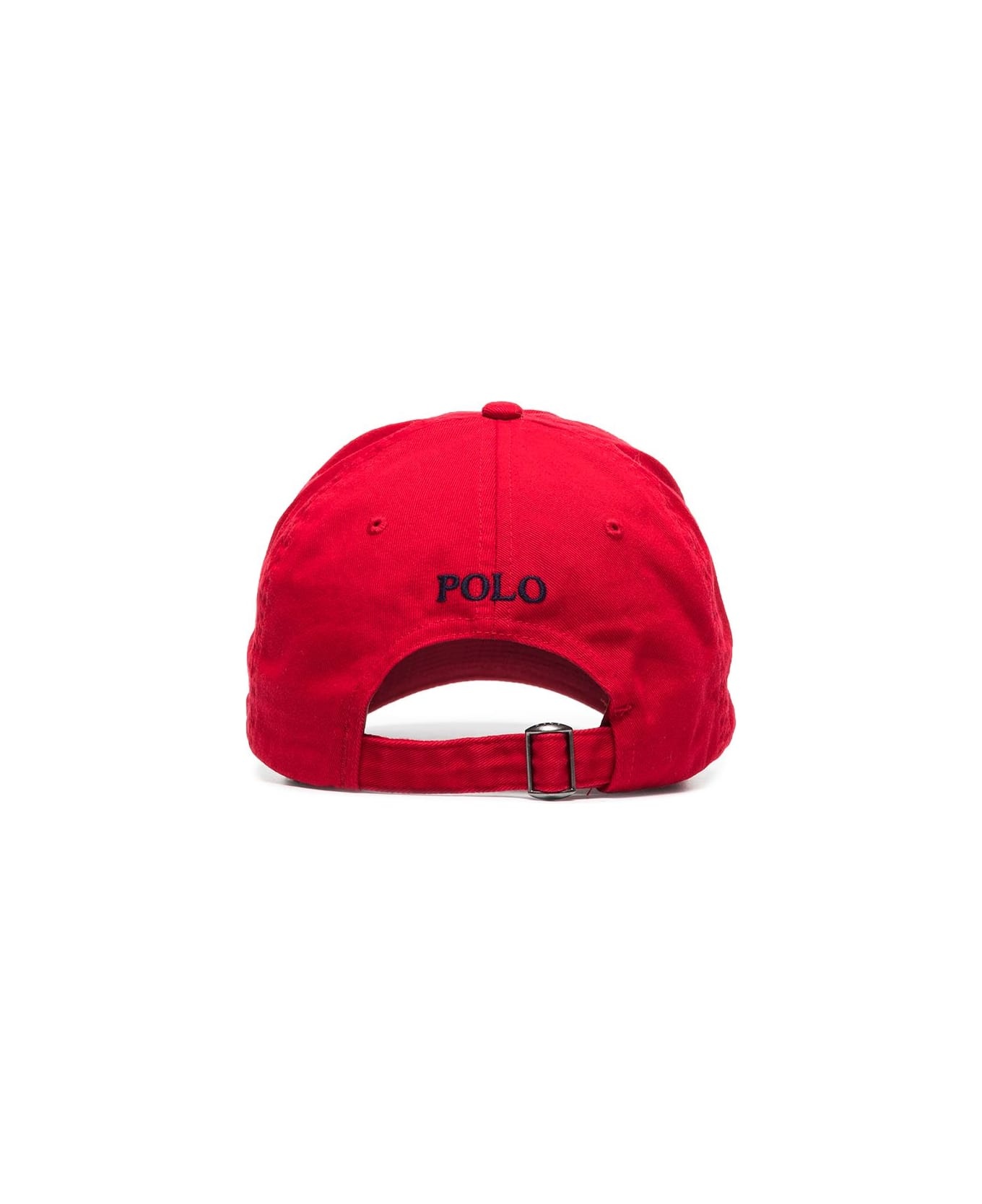 Red Baseball Hat With Blue Pony - 3
