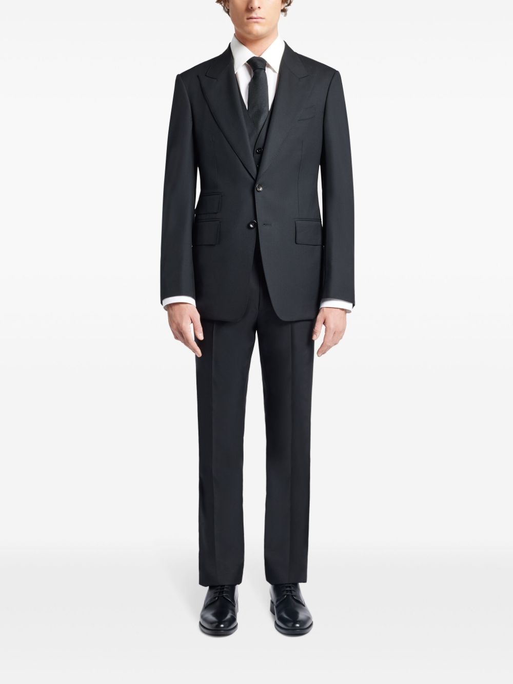 single-breasted wool suit - 2