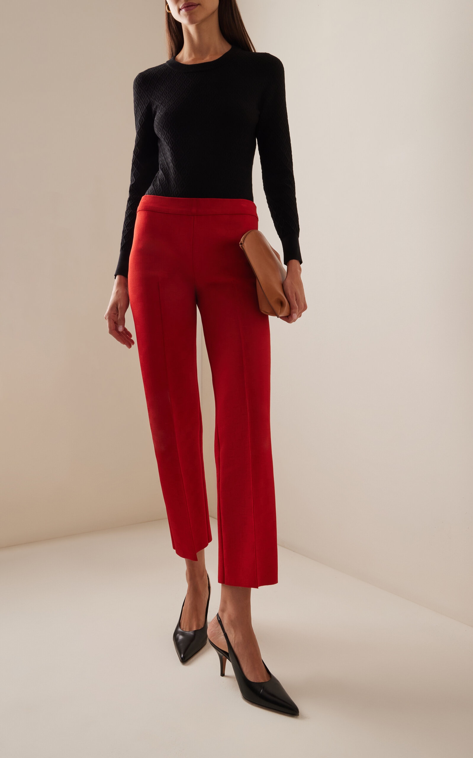 NSFW Jules Stretch Knit Pants red - 3