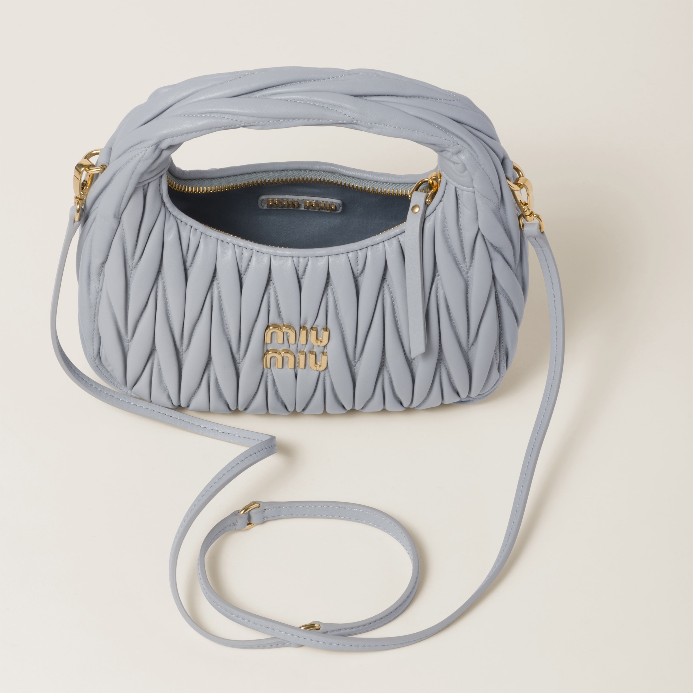 Wander matelassé nappa leather hobo bag - 4