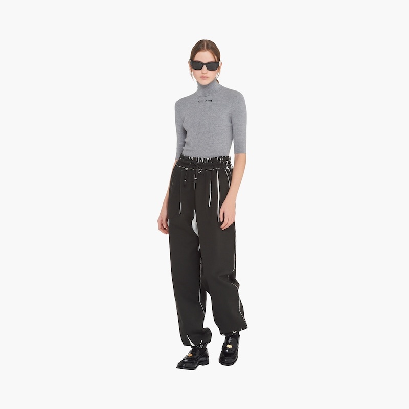 Printed cotton fleece joggers - 5