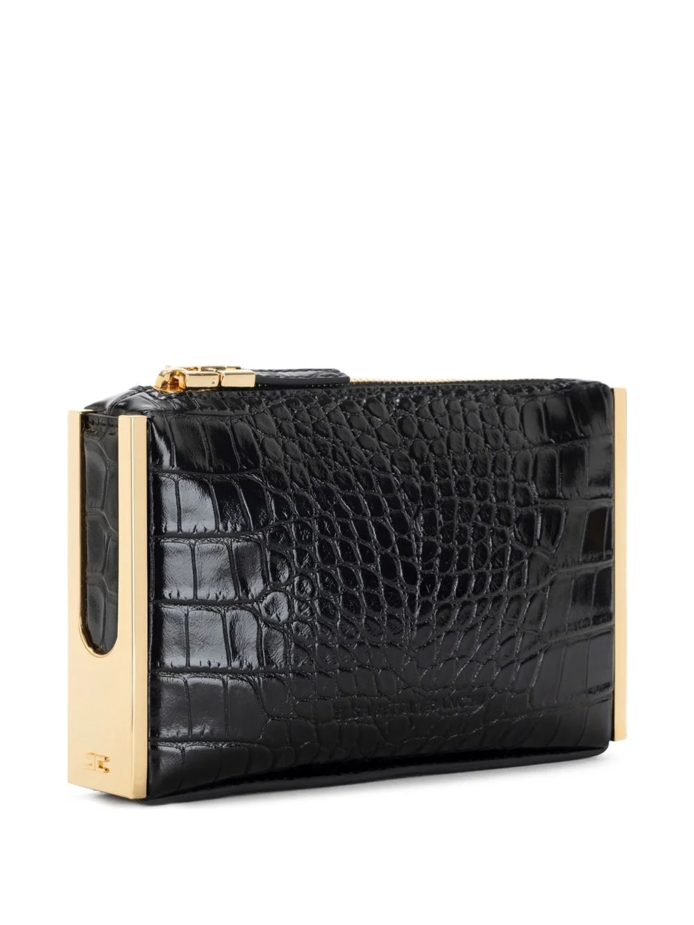 crocodile-effect clutch bag - 1