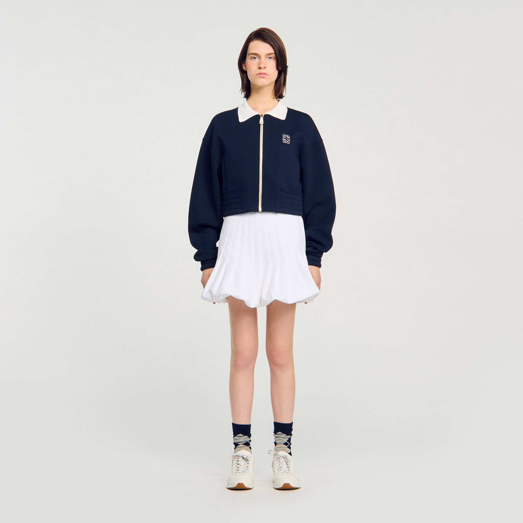 CROPPED TWO-TONE SWEATSHIRT - 2