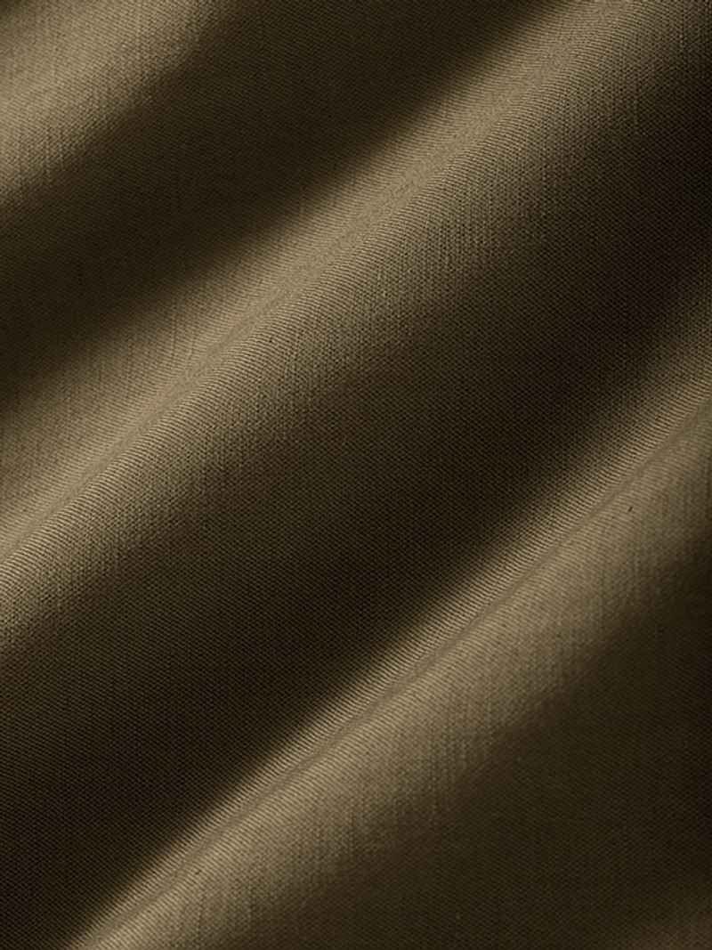 Cotton Linen Long Sleeve Overshirt - Soil Brown 7