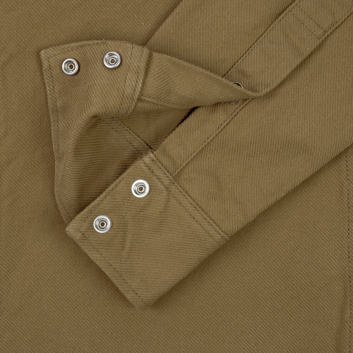IHSH-235-BRN 13oz Military Serge Western Shirt - Brown - 7