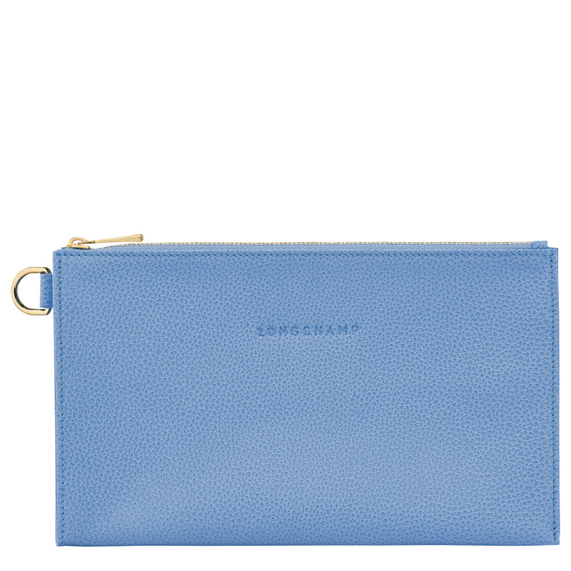 Le Foulonné Pouch Cloud Blue - Leather 1