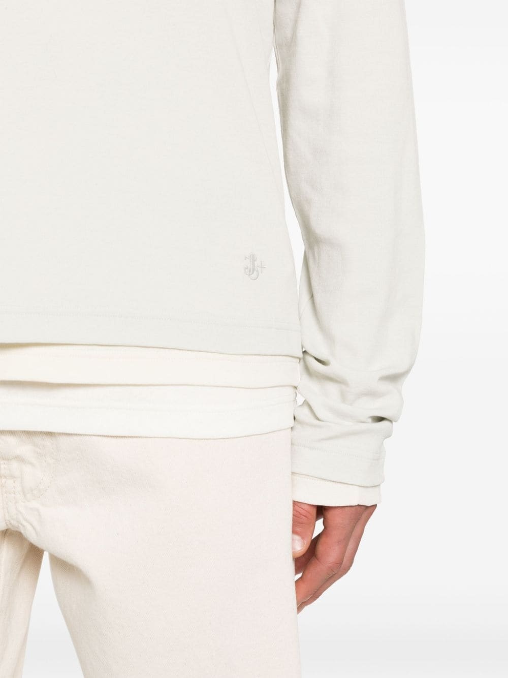 layered cotton T-shirt - 5