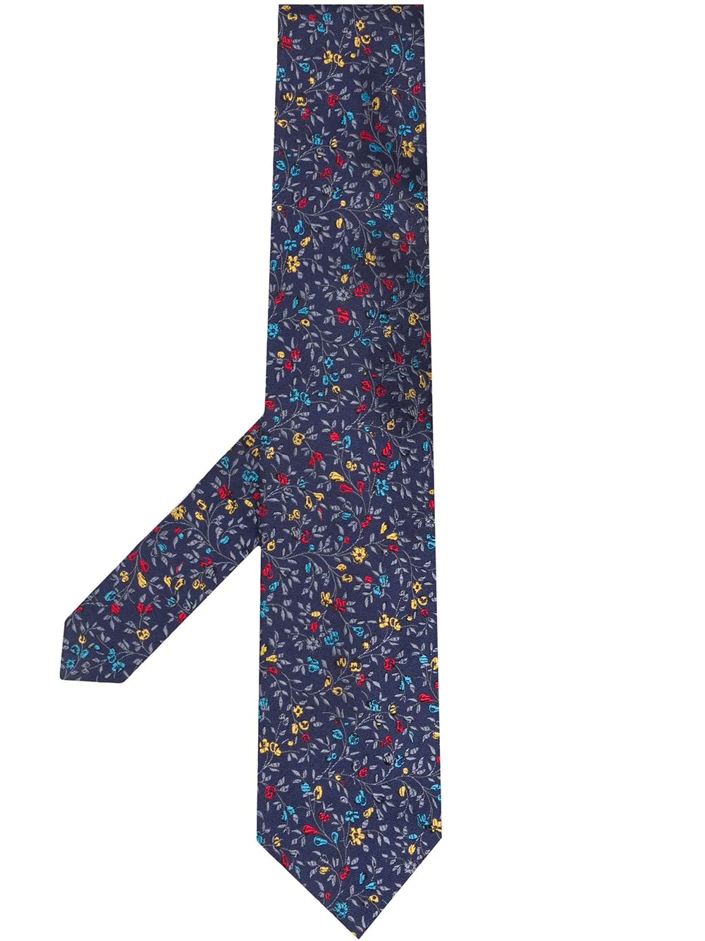 floral silk tie - 1