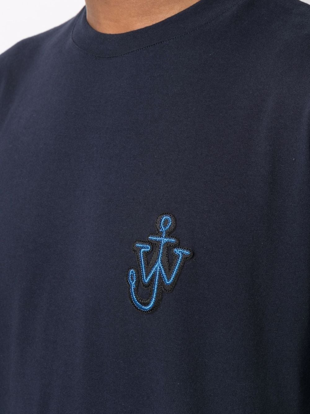 Anchor patch cotton T-shirt - 5