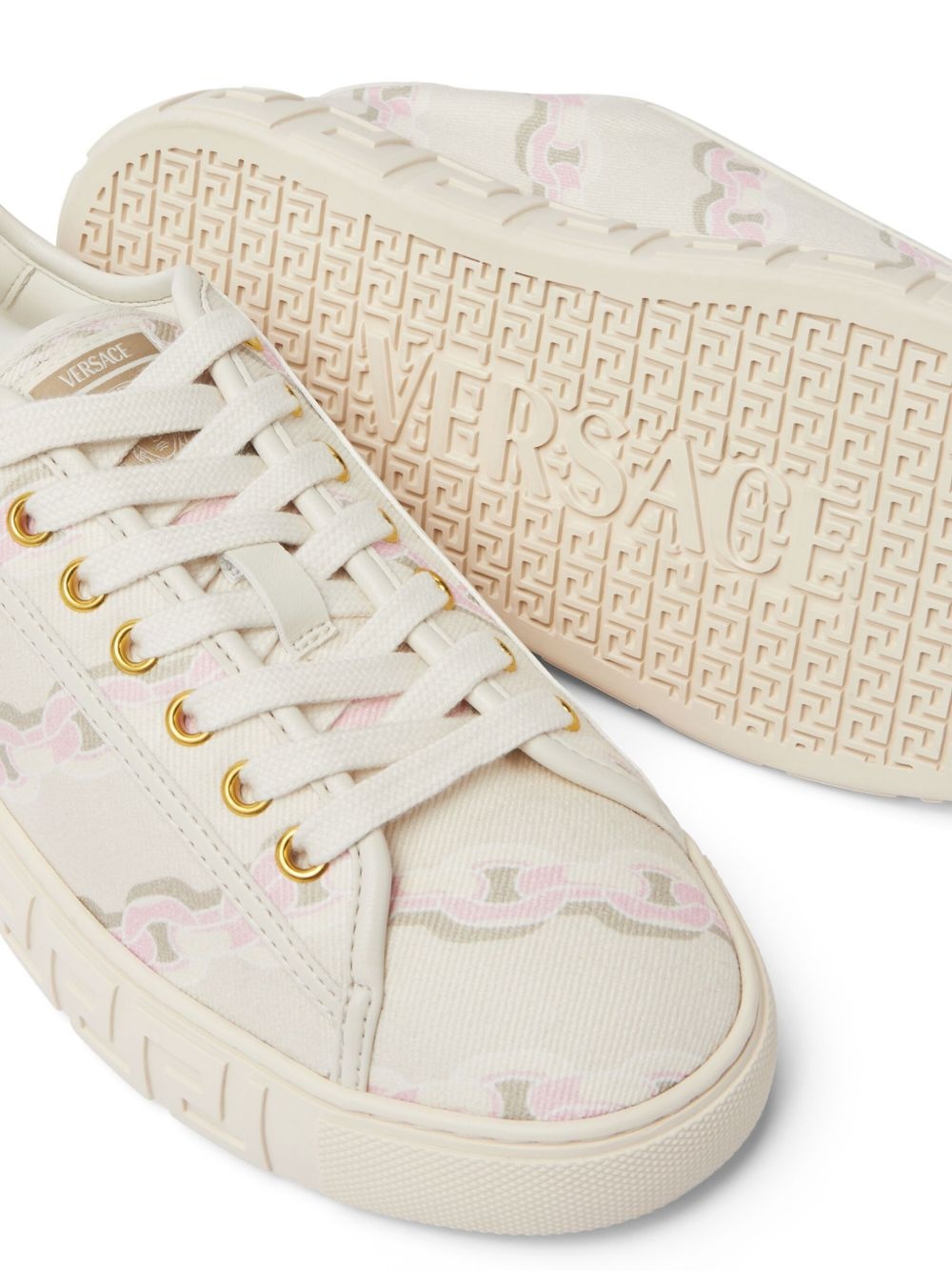 Chain Stripes Greca sneakers - 4