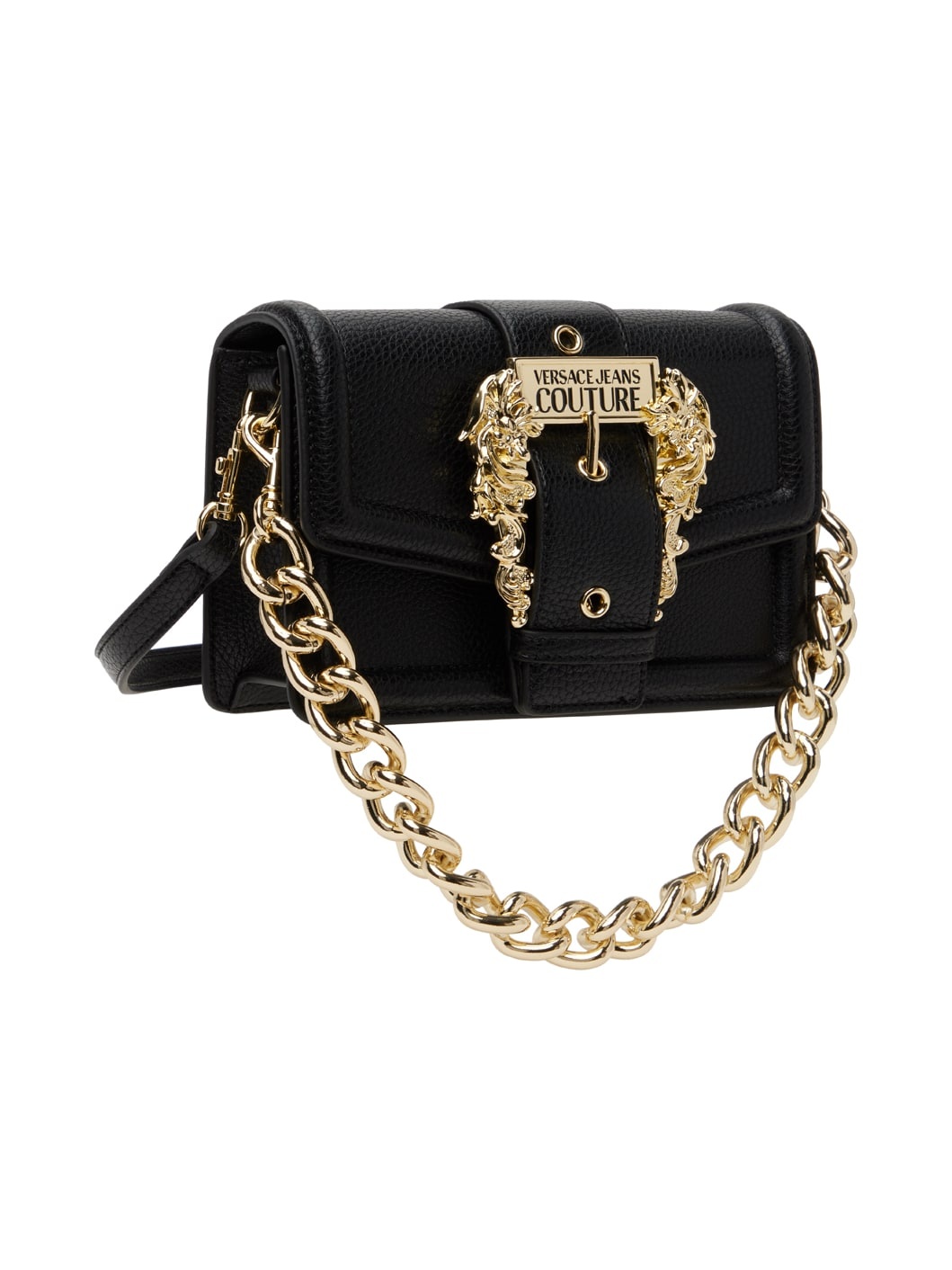 Black Curb Chain Bag - 2