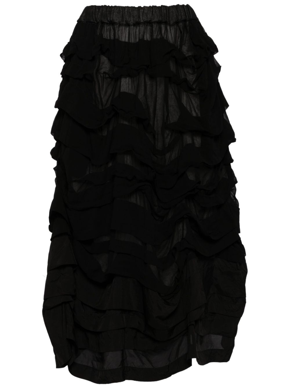 ruffled midi skirt - 1