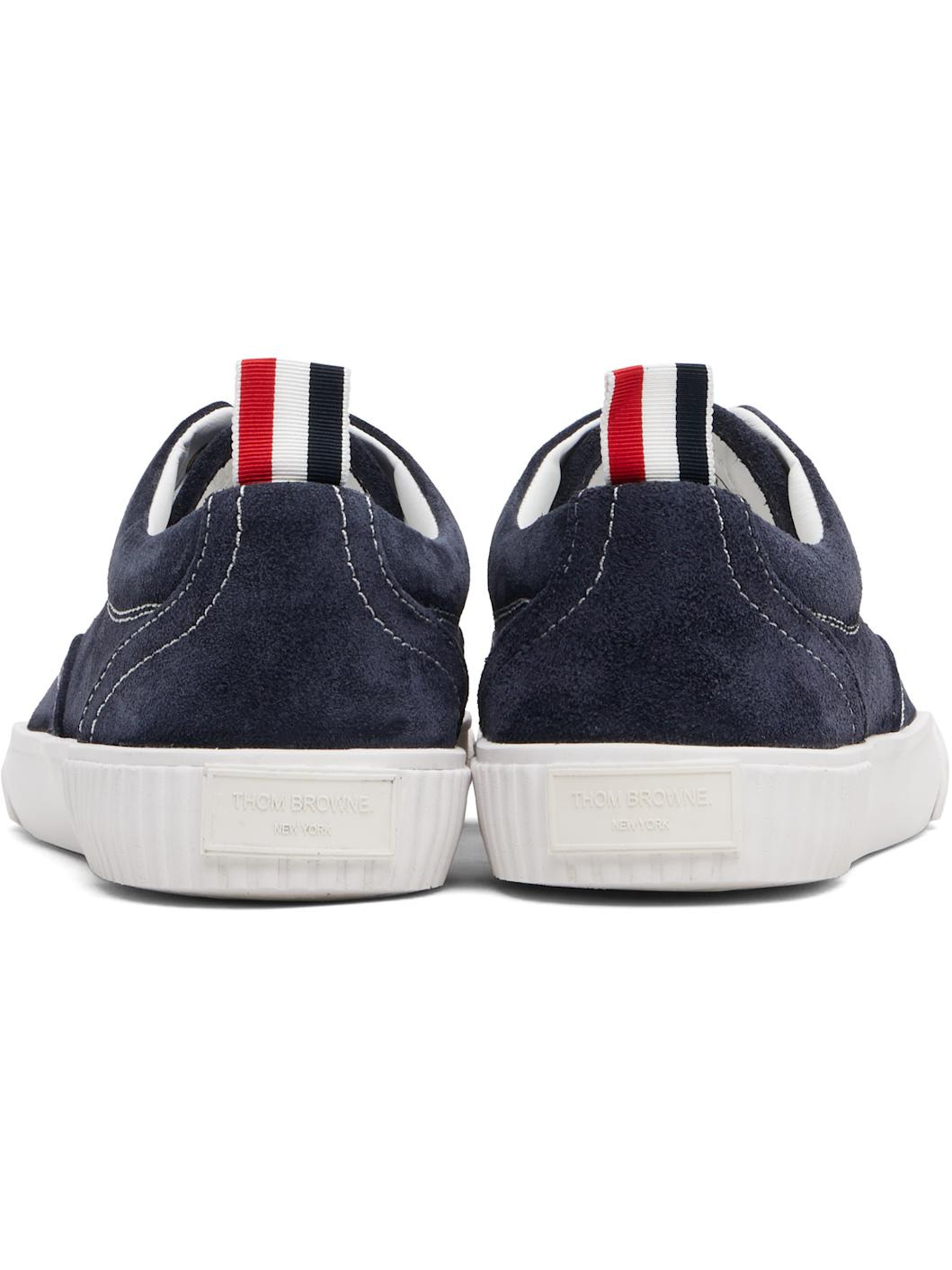 Navy Calf Suede Heritage Sneakers - 2