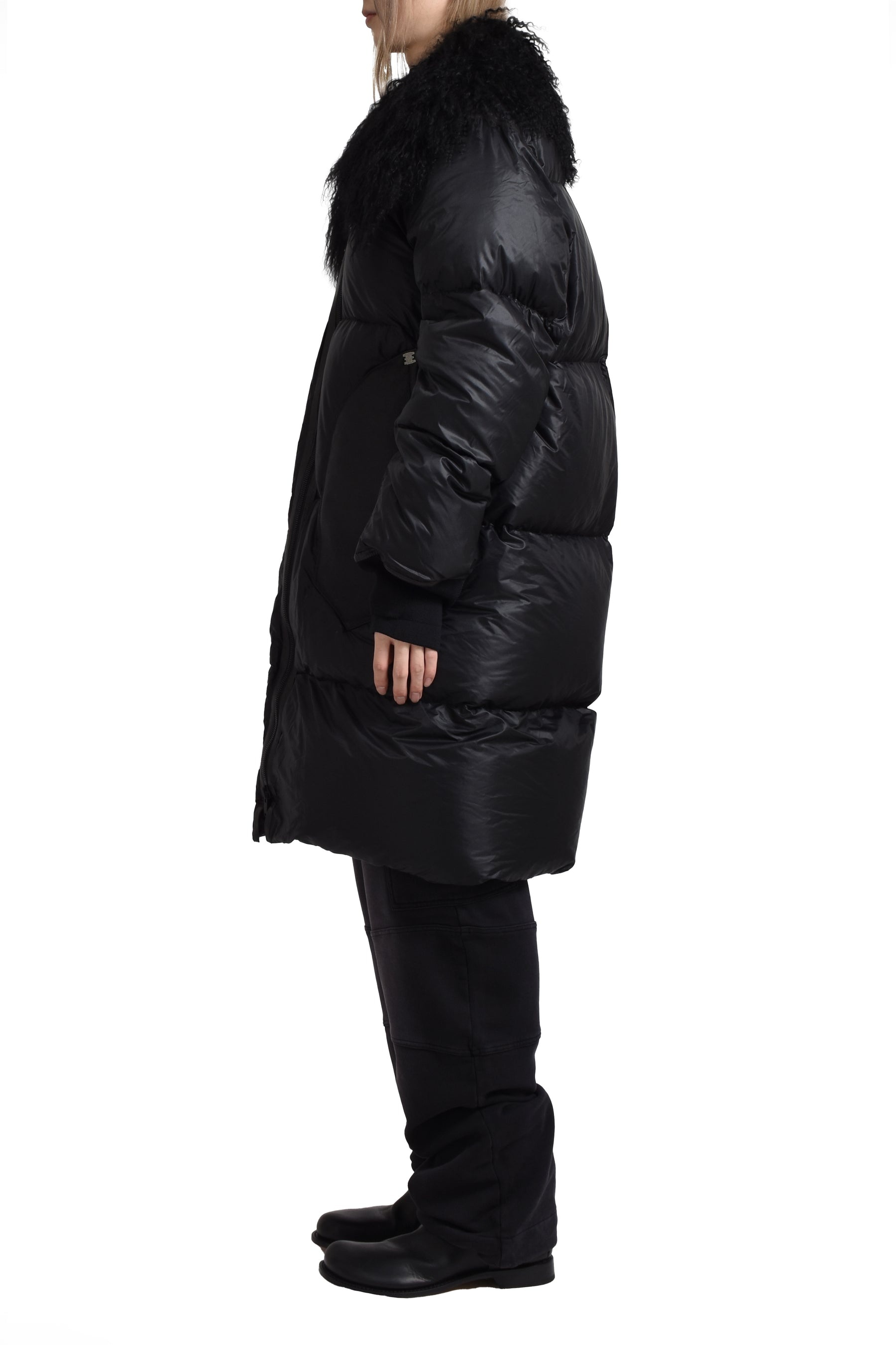 "ARROGANT" LONG DOWN JACKET / BLK - 3
