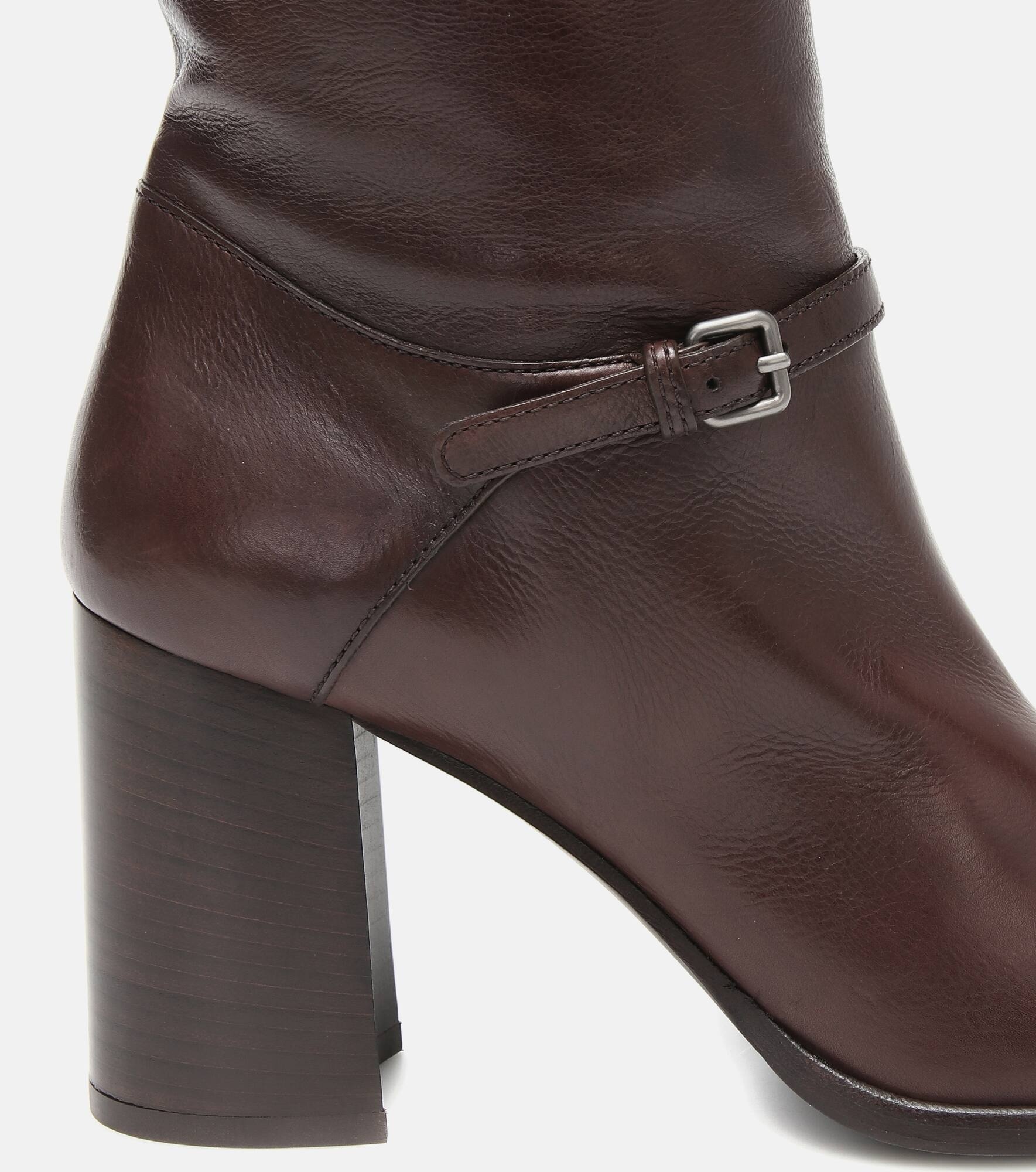 Leather knee-high boots - 6