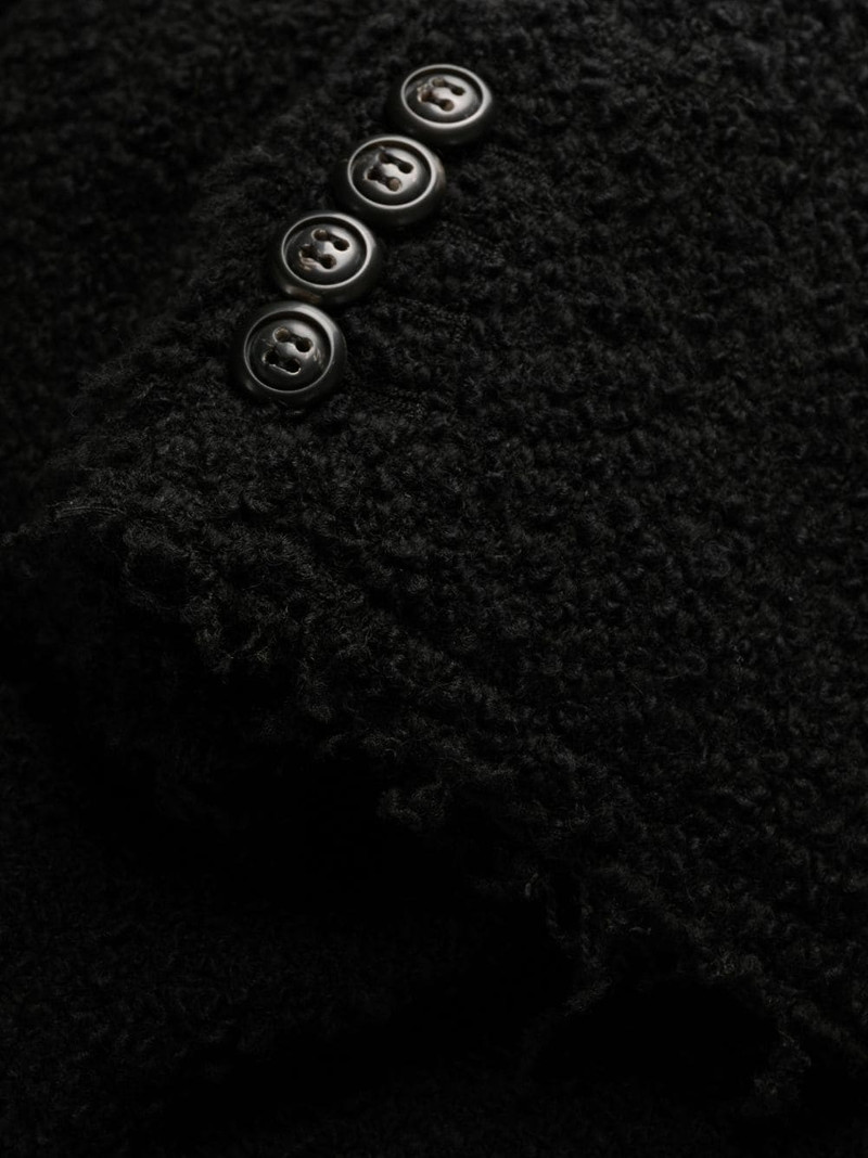 단일 breasted bouclé 코트 7