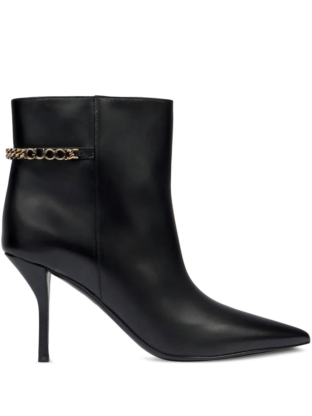 chain heeled boots - 1