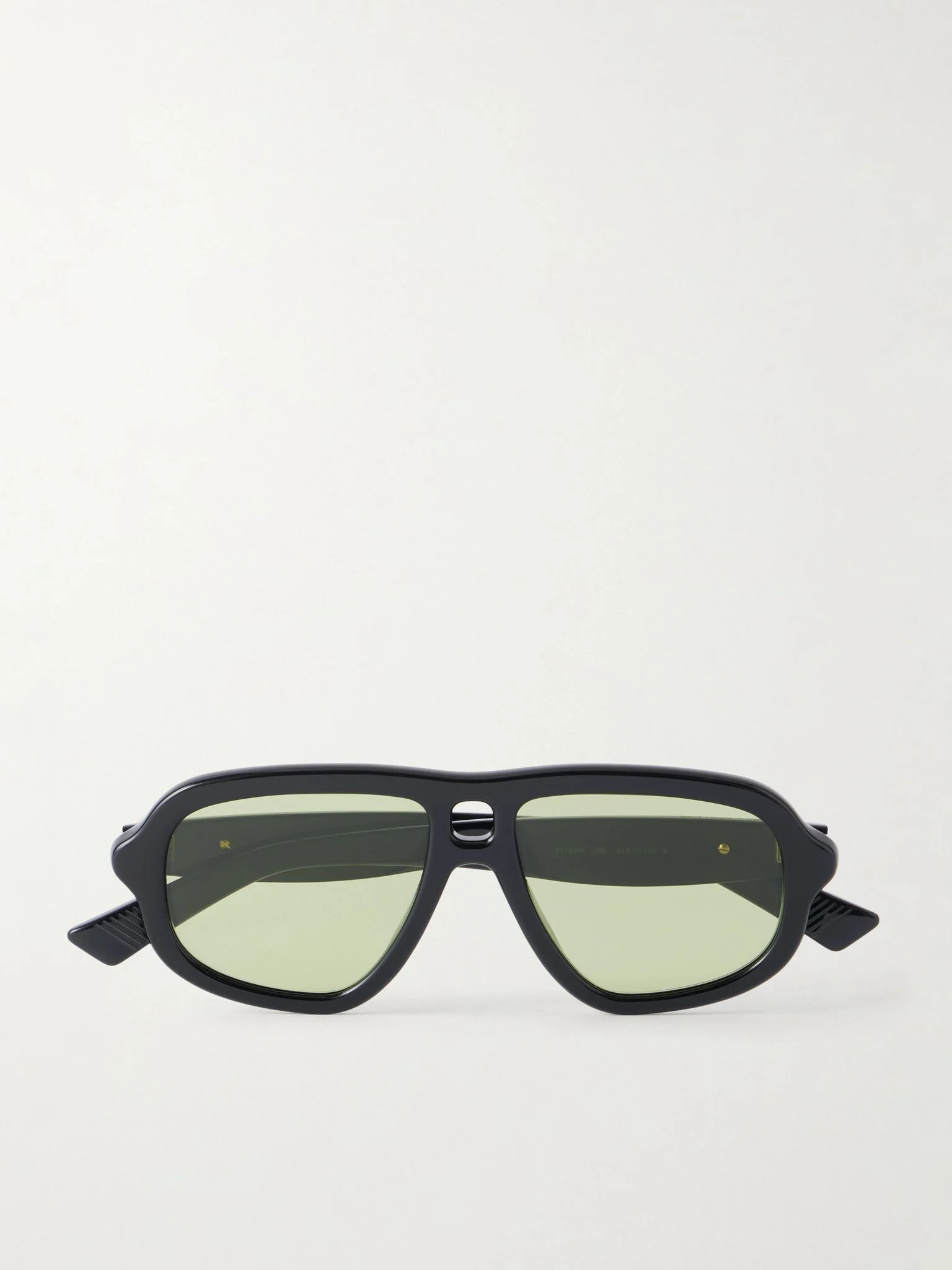Sophia Ribbon aviator-style acetate sunglasses Black - 1
