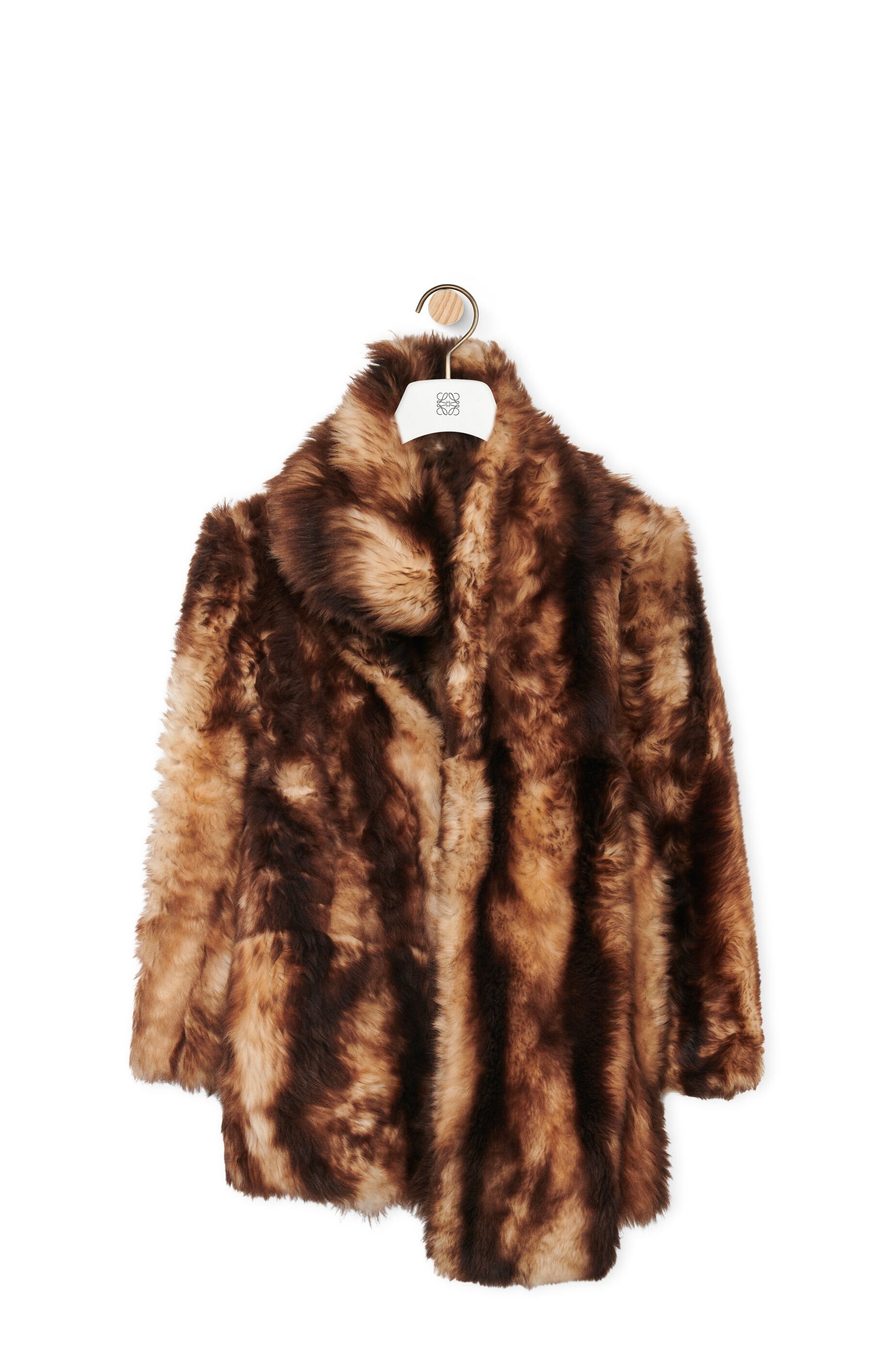 Scarf coat in shearling - 1